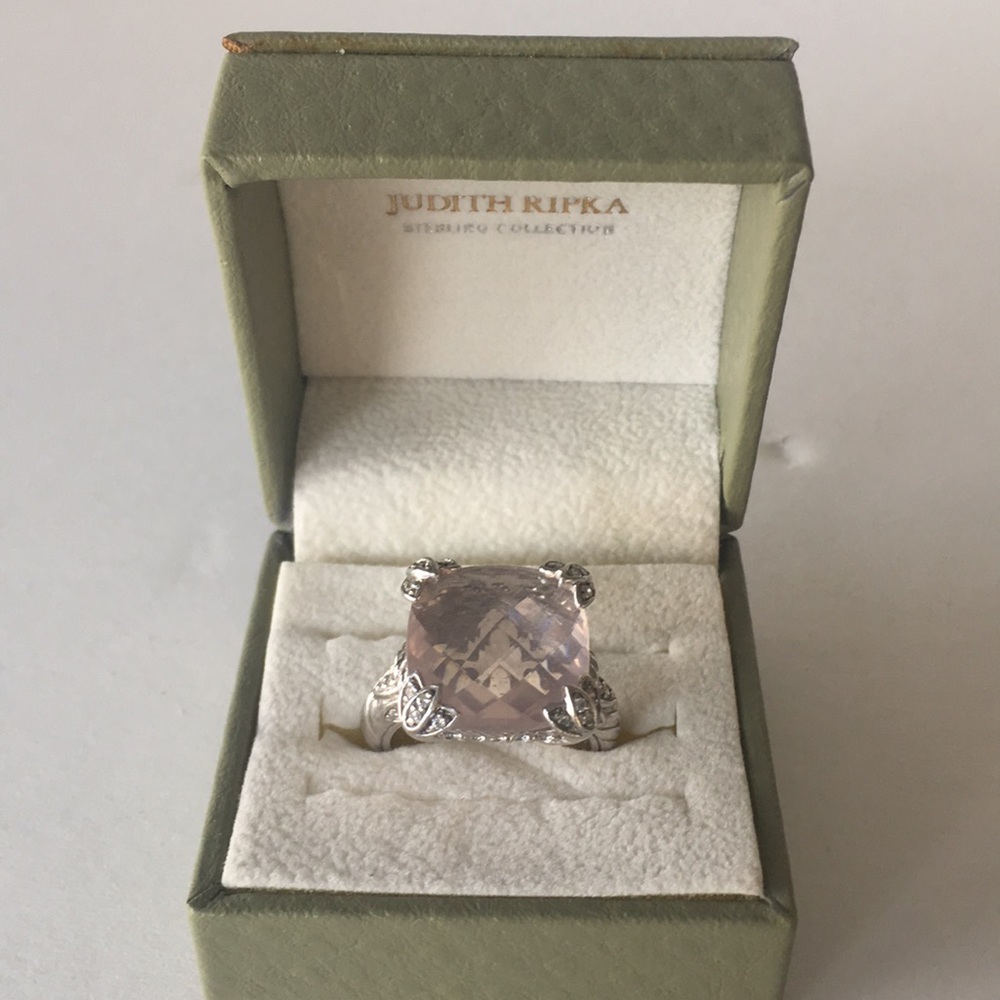 Judith Ripka Rose Quartz Ring